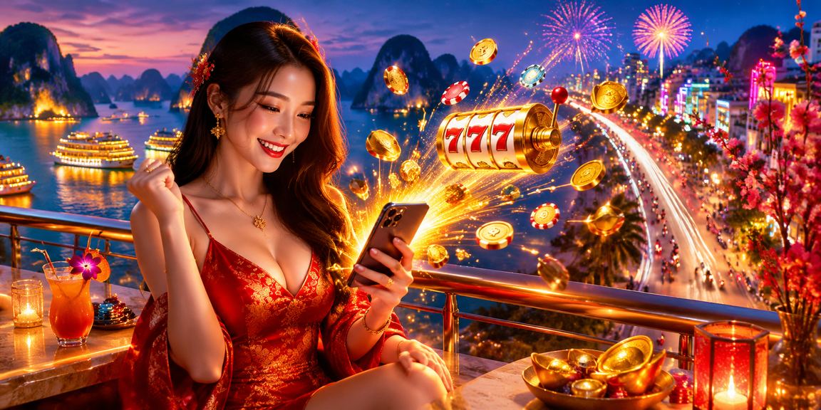 Trải nghiệm slot game neon rực rỡ tại Vịnh Hạ Long