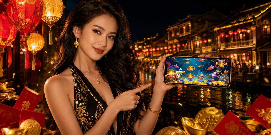 Trò chơi bắn cá dưới ánh đèn lồng Hội An